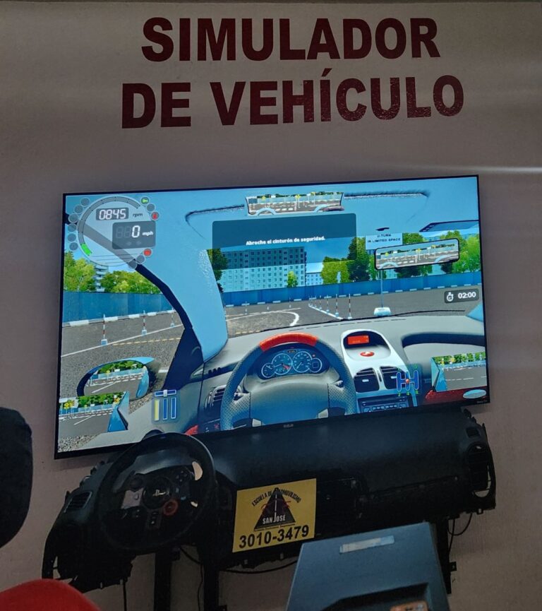 Simulador de conducción para pruebas psicomotoras